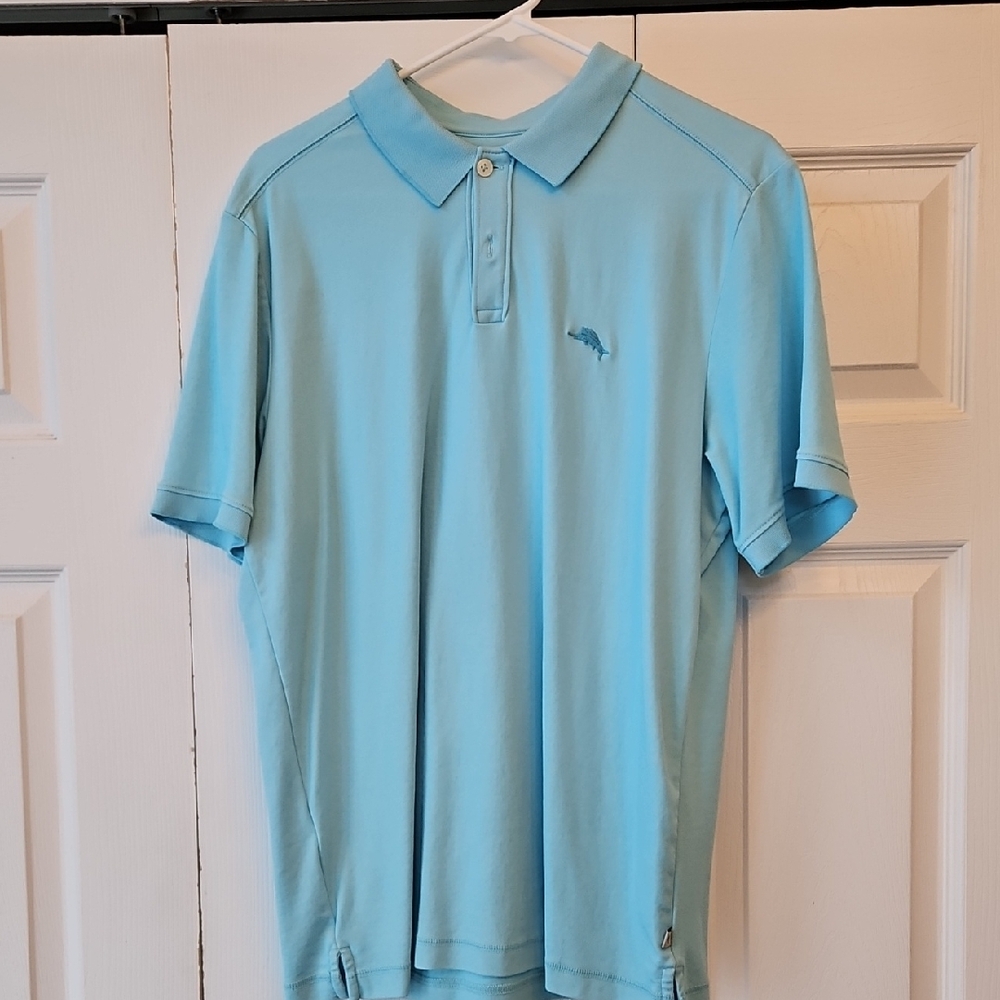 Tommy Bahama Blue Polo Shirt Casual Elegance